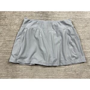 Reebok Athletic Tennis Skorts Womens Large Gray Elastic Waist Side Pockets